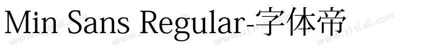 Min Sans Regular字体转换